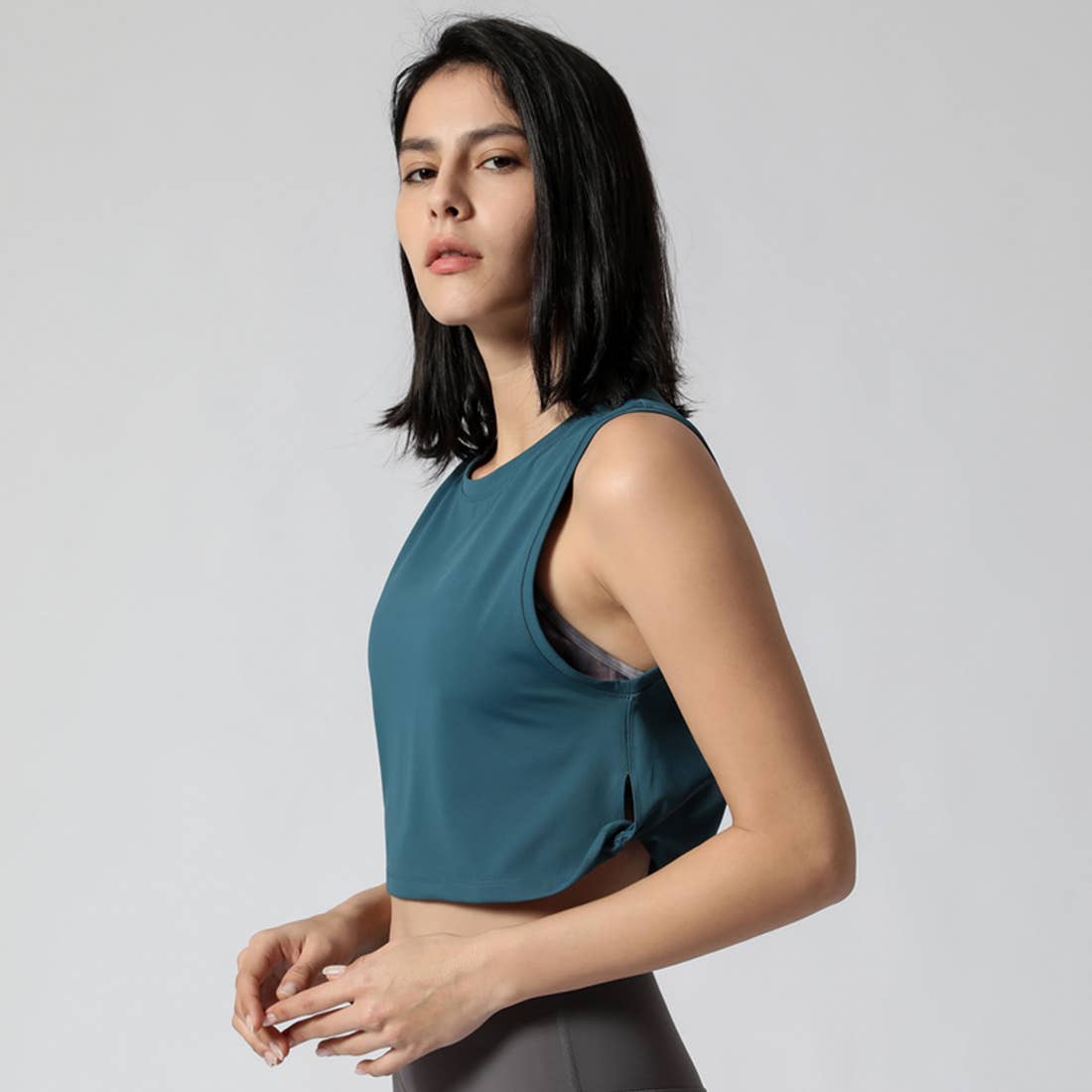 Sodalemon - Wholesale Athletic Top - Women's - Women Fitness Yogo Soft Crop Sport Tank Top8