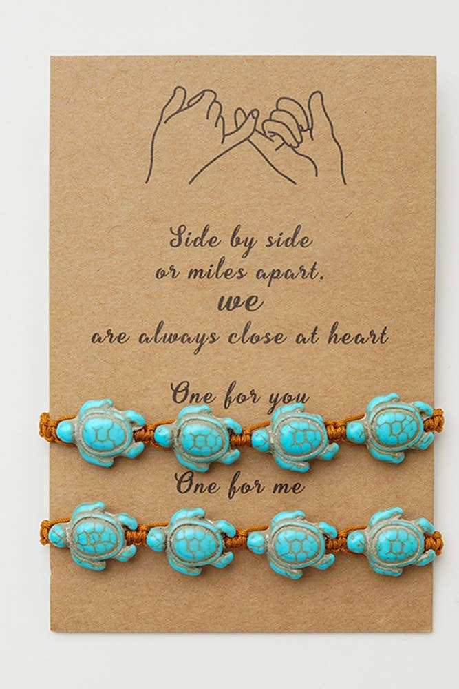 UNISHE – Engroshandel Perlearmbånd – Turkis Turtle boheme armbånd YWYP0010