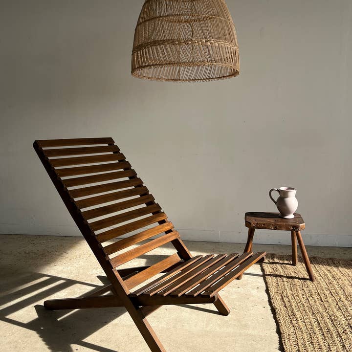 Office Objets - Wholesale Chair - Teak slatted folding lounge chair2