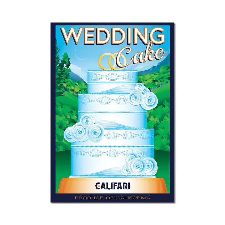 Wedding Cake 13 x 19 Poster for wholesale by Califari