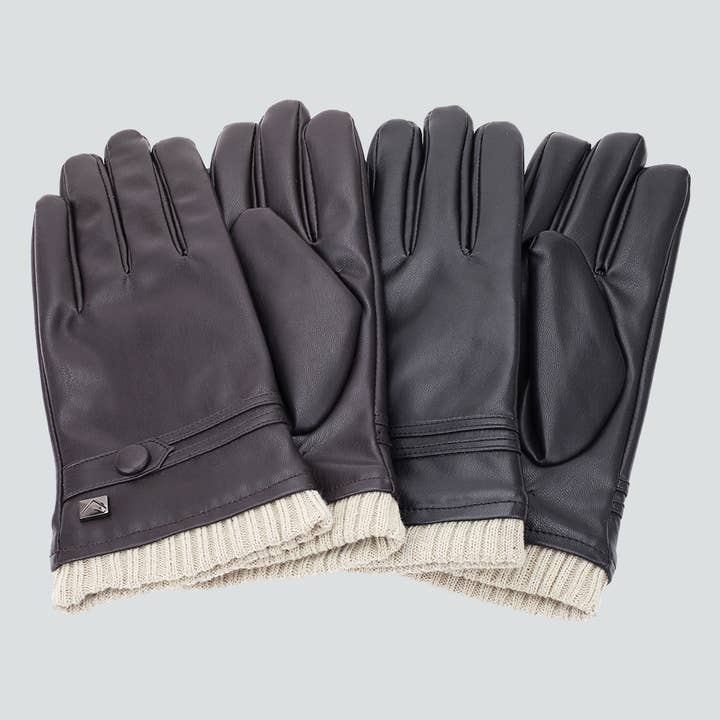 Mio Marino - Wholesale Gloves - Men's - Button Touchscreen Winter Gloves