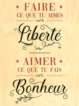 KORT TRÄ HAPPY WOOD / LYCKA FRIHET för wholesale av Hironwoods