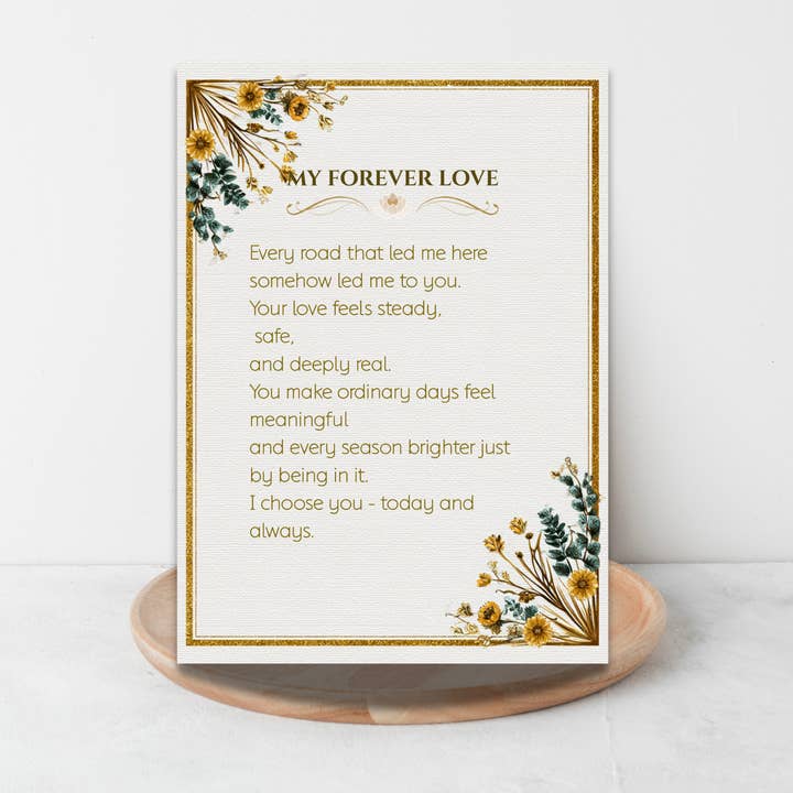My Forever Love – Romantic Sentiment Card for wholesale by The Hub - Inspired by Faith