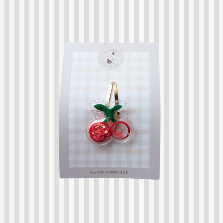 Körsbärshårspänne med konfetti för wholesale av Tête de Lylotte