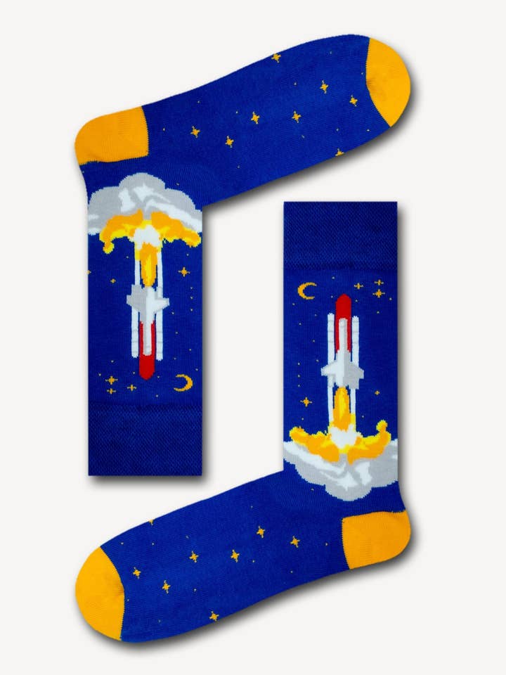 Chaussettes unisexes Rocket/Cadeau parfait/Chaussettes drôles pour la vente par Socksbros LTD