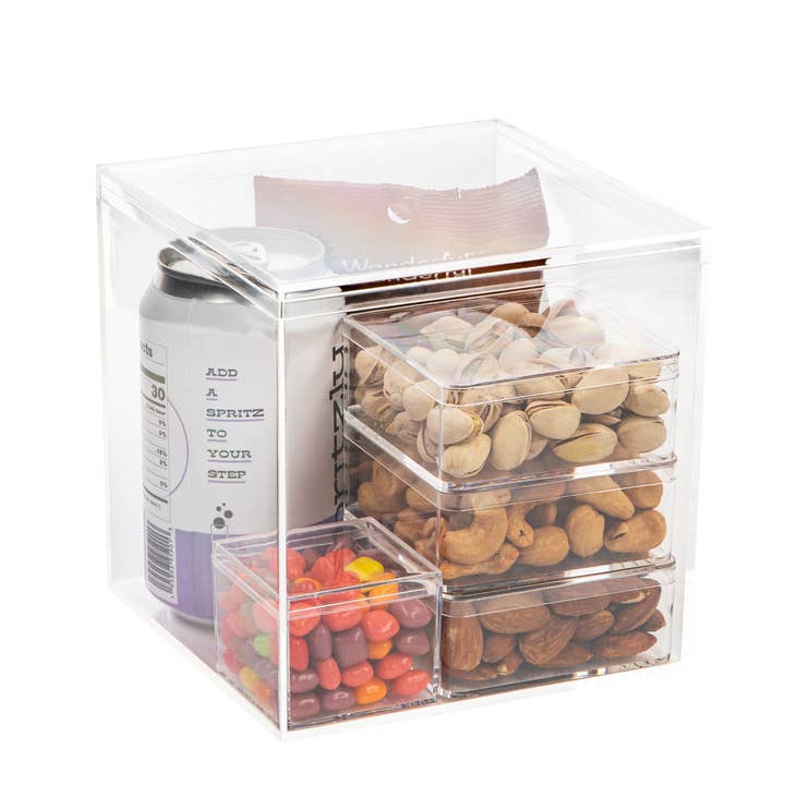 Hammont - Wholesale Kitchen Storage/Organizer - Clear Acrylic Box 5.875x5.875x5.8751