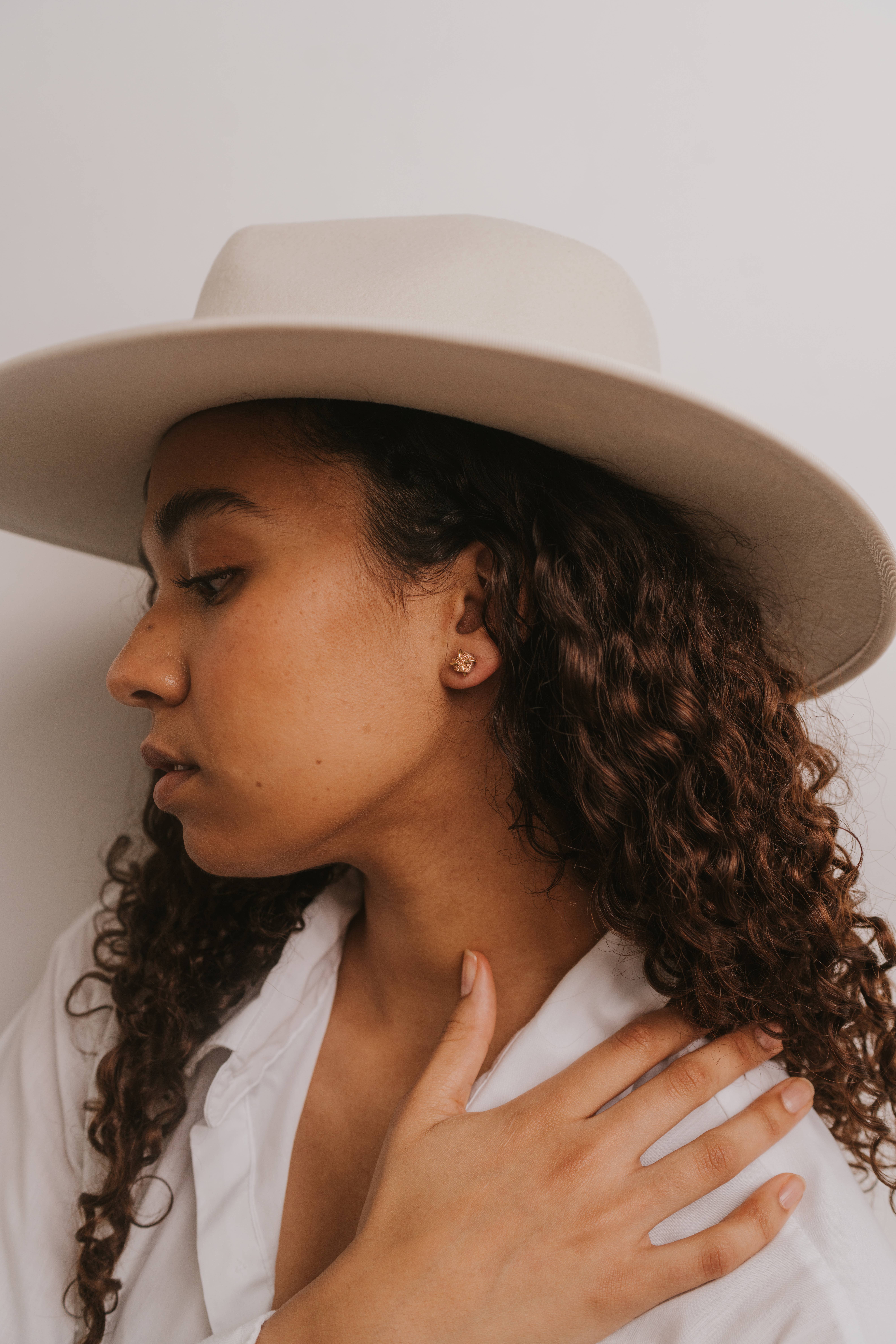 JaxKelly - Wholesale Stud/Post Earrings - Druzy Prong - Rose Gold - Gold Earrings2