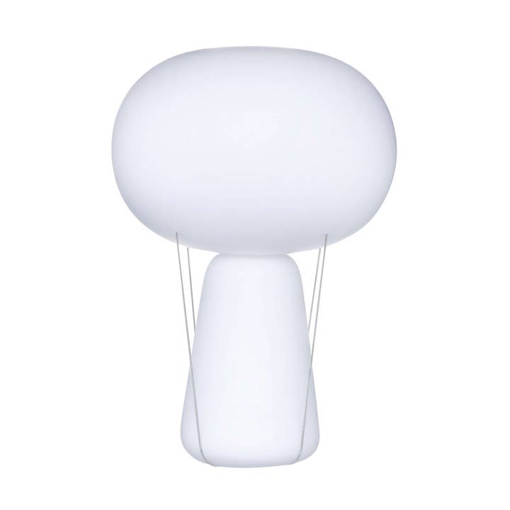 Blowlampen-Set mit weißem Fuß und Opalglas von Tomas Kral für den Großhandel von NUDE