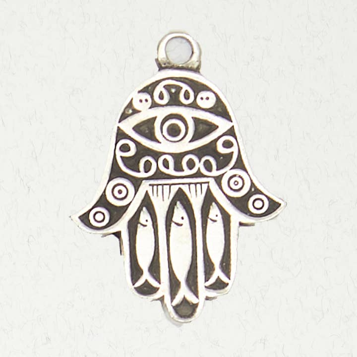 Colgante de Peltre Judaico - Hamsa para venta al por mayor de Nirvana LLC