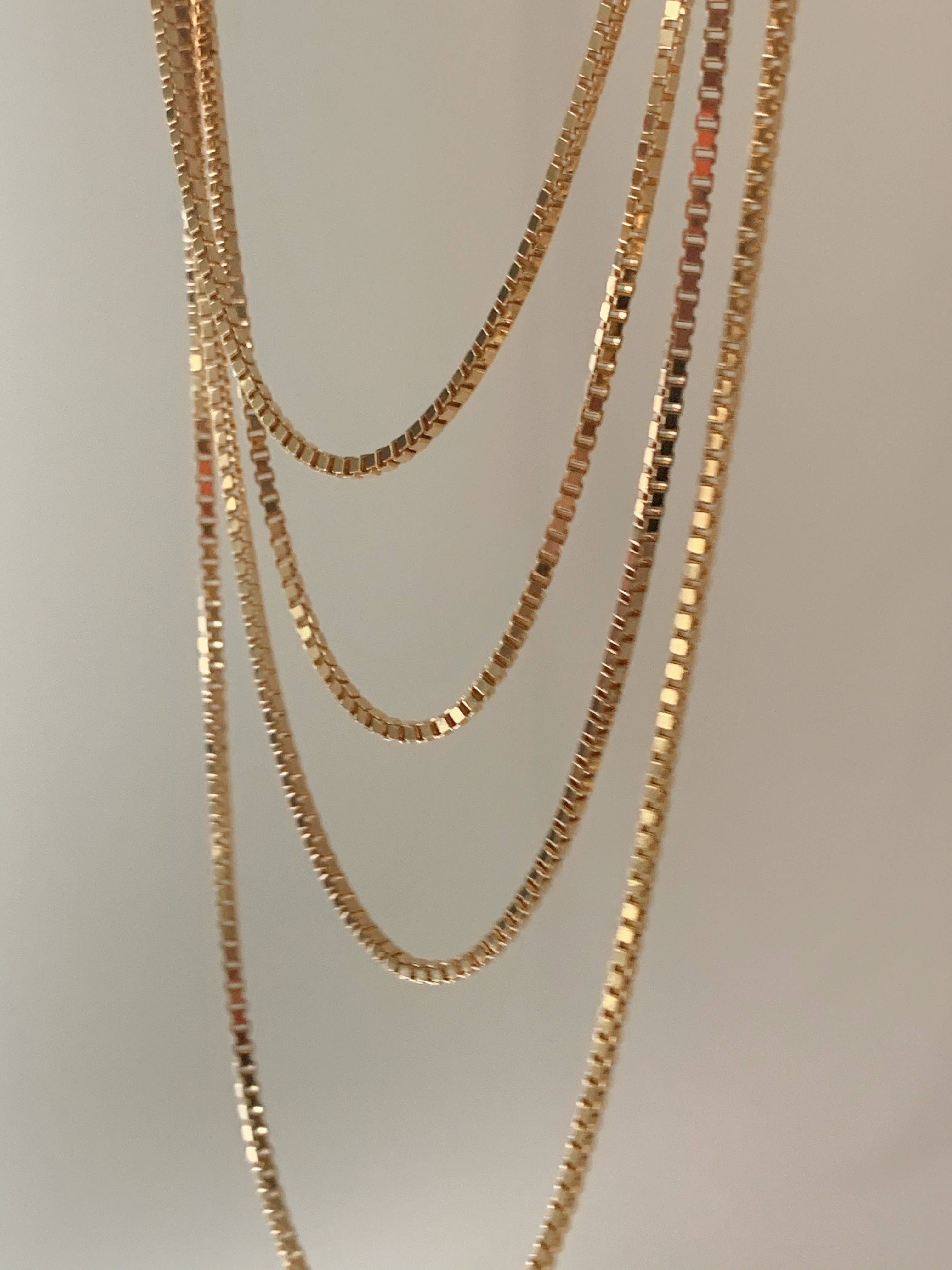 The Views & Co - Wholesale Link & Chain Necklace - Gold Box Chains2