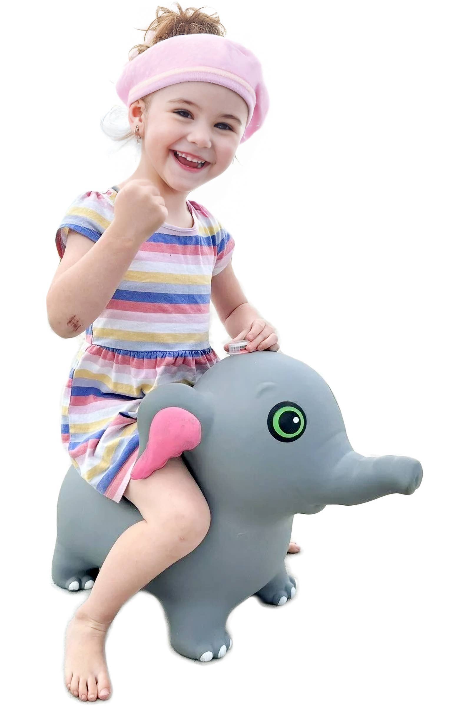 GRAY Kids Jumbo Elephant Inflatable Hopper Toy for wholesale on Faire1