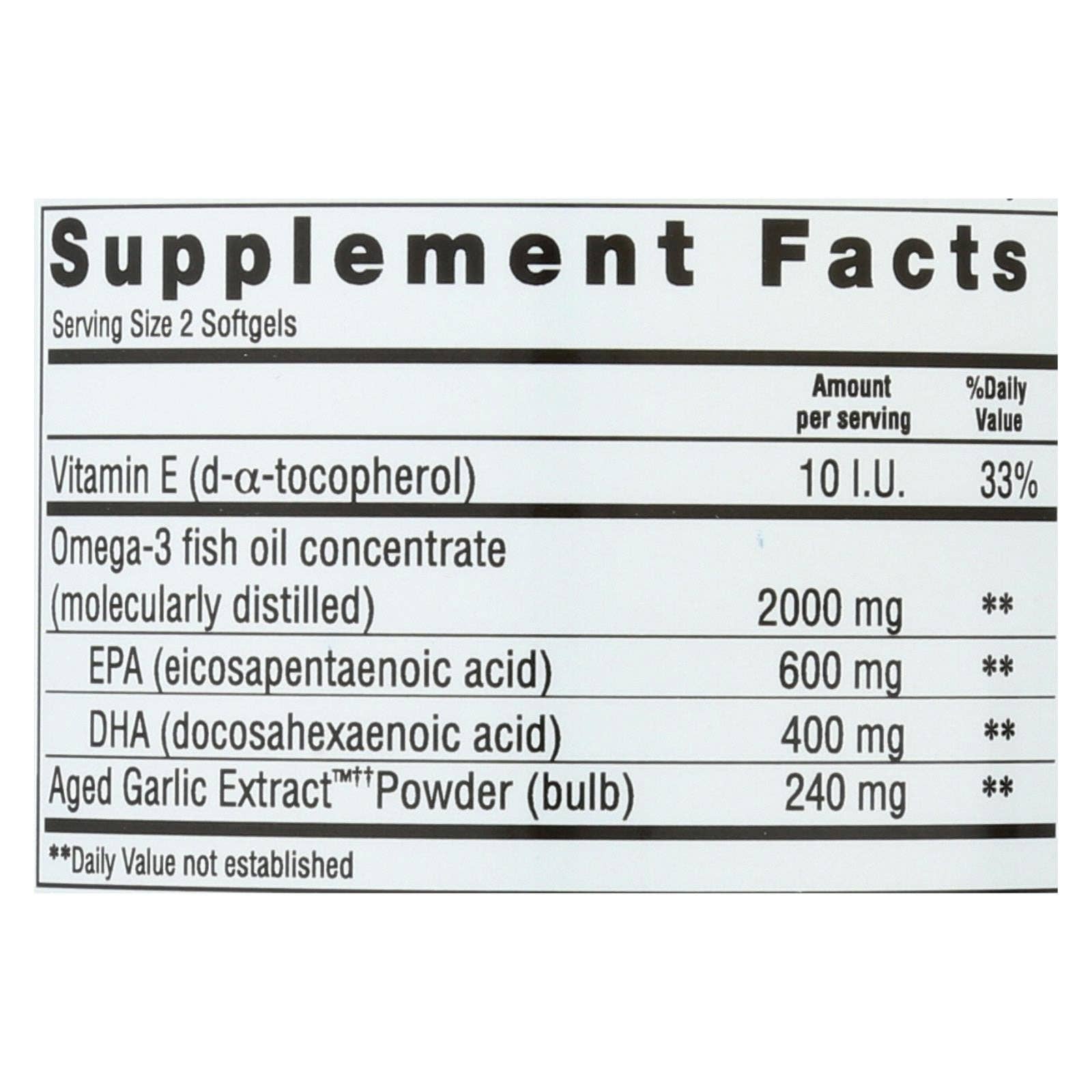 Everyday Supply Co - Wholesale Oral Supplement/Vitamin - Kyolic Aged Garlic Cardiovascular Softgels - 90 Count1