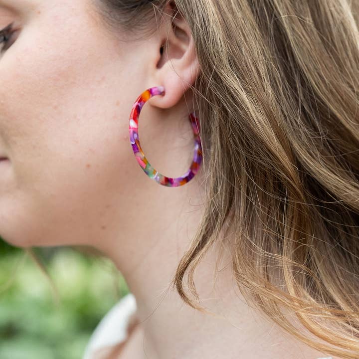 Spiffy & Splendid - Wholesale Hoop Earrings - Cameron Hoops - Paradise Pink // Jewelry, Earrings1