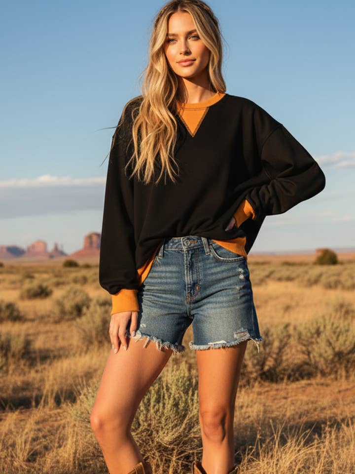 SWEAT-SHIRT EN MOLLETON FRANÇAIS pour la vente par Sewn and Seen