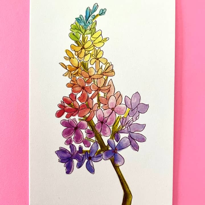 Unruly Wit - Wholesale Stationery/Notecard Set - Rainbow Flower Mini Cards2