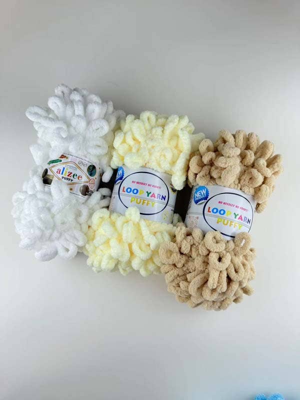 Hilo con forma de lazo cálido y esponjoso de la serie Light Color para manualidades para venta al por mayor de UNISHE