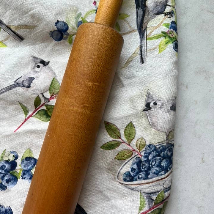 Kasey Melissa Art – Großhandel Geschirrtücher – Haubenmeise und Blaubeeren - Leinen Geschirrtuch6