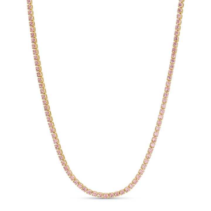Rosa Tennis Halsband för wholesale av Meghan Bo Designs