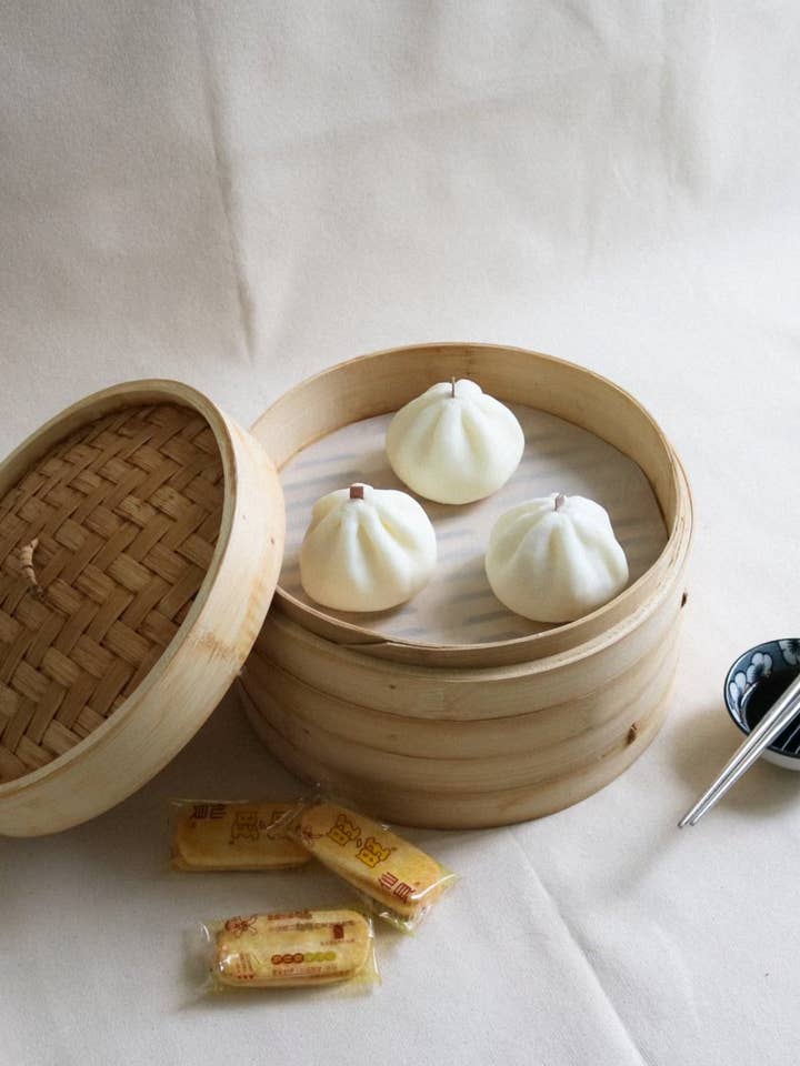 The Bao Candle for wholesale by Lumpy Studios LLC