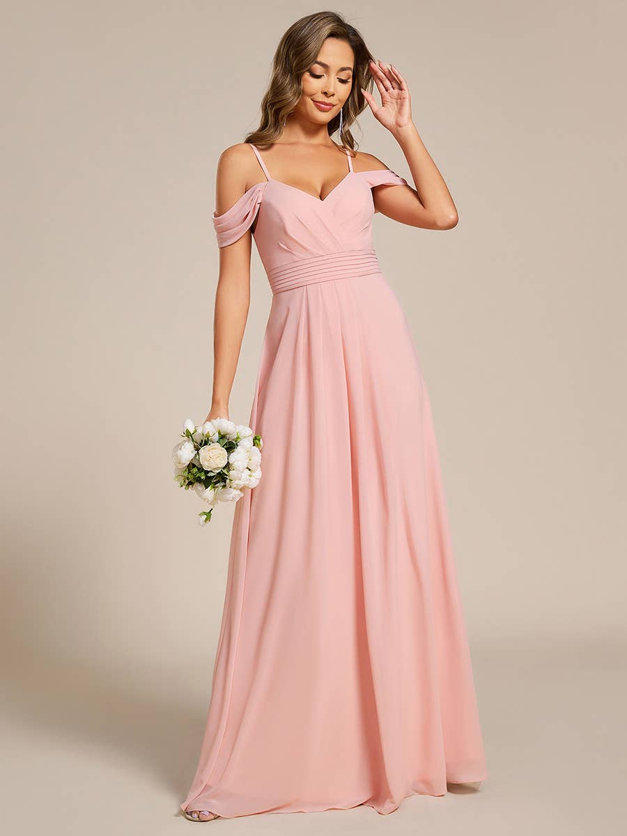 Ever-Pretty - Wholesale Dress - Women's - Straps drop-shoulder sleeve Chiffon Bridesmaid Dress15