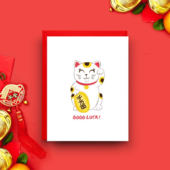 Nicole Marie Paperie - Wholesale Everyday Greeting Card - Good Luck - Maneki-neko  Greeting Card