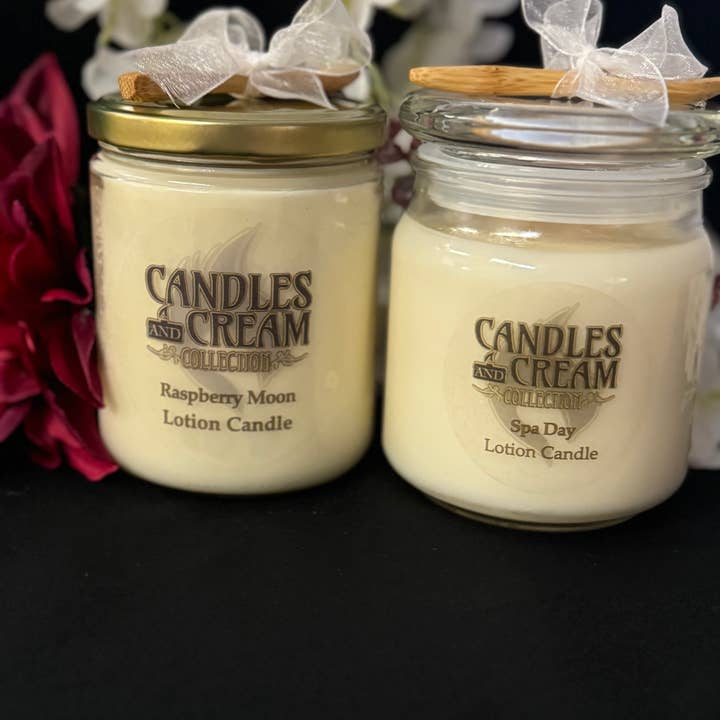 Candles and Cream Collection - Wholesale Jar/Filled Candle - Green Tea Lemongrass - Lotion Candles and Lotion Melts