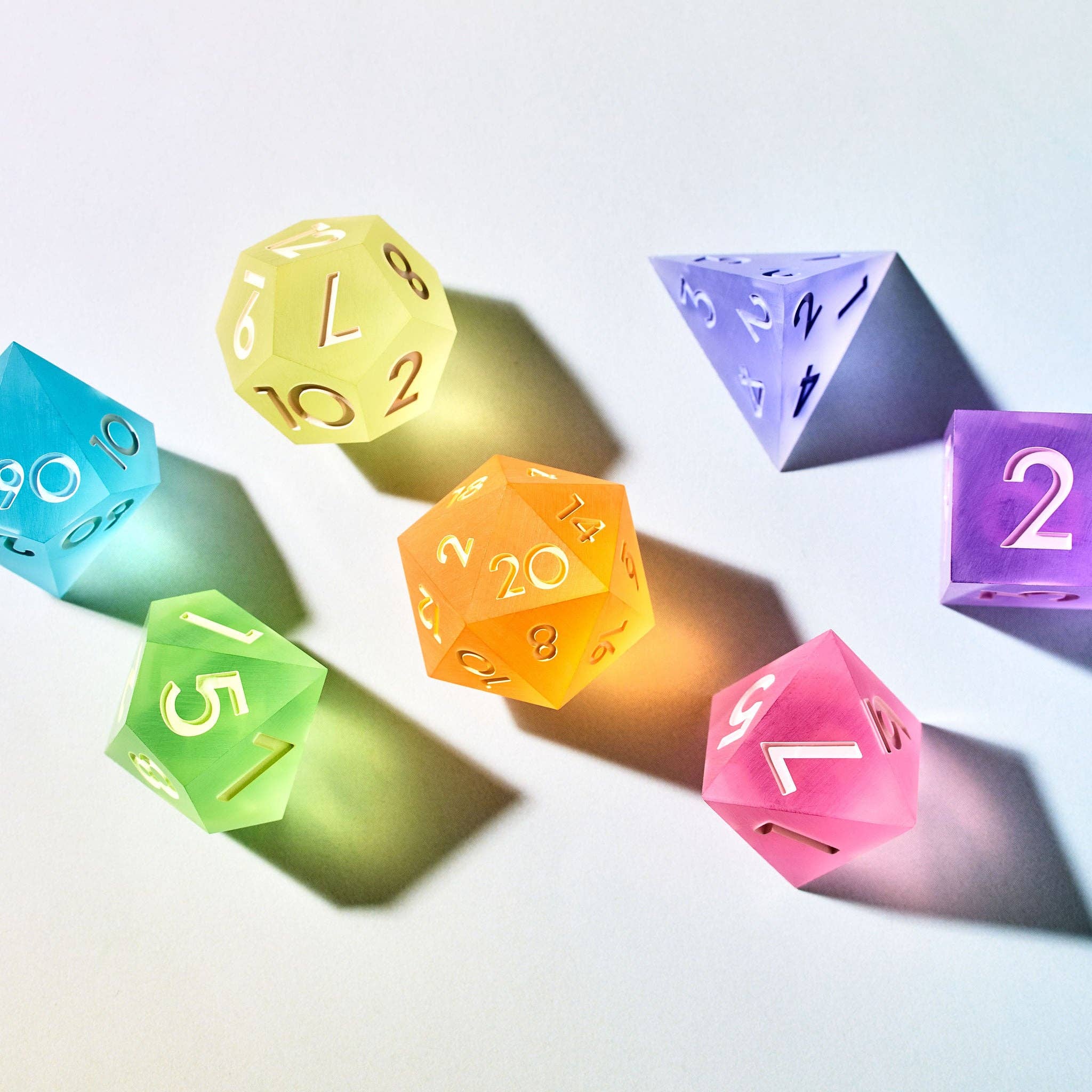 Dispel Dice - Wholesale Dice - Forbidden Gummy 7-Piece Matte Palette Dice Set2