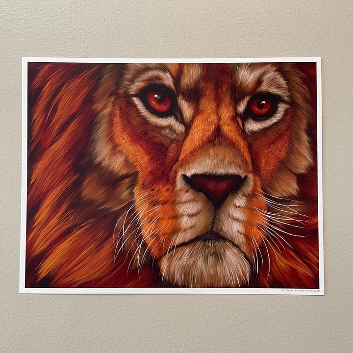 Lion Fine Art Print for wholesale by Darya M Bowskill