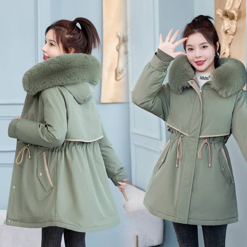 Marayn - Wholesale Parka - Women's - Chic 2025 Detachable Liner MidLength Winter Parka12