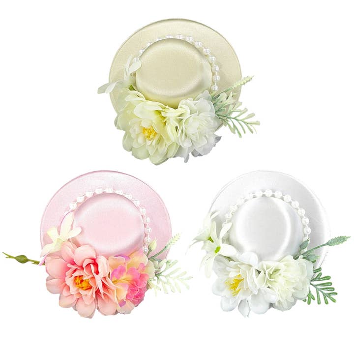 Kids Flower Hat Hair Deco Clip & Brooch KV608 (3PC) for wholesale by TAPA fashion