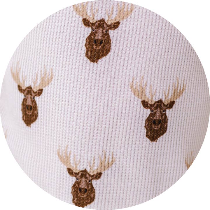 Kiki + Lulu - Wholesale Sleepwear Set - Kids - Waffley Cute Moose Waffle Knit Kids Pajamas