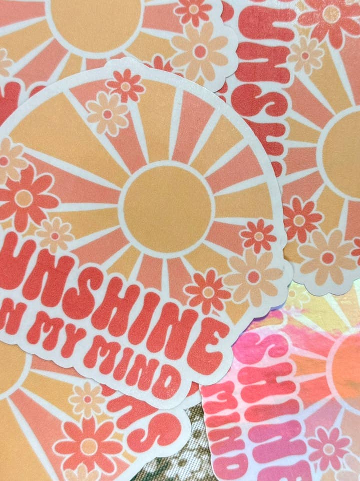 Pegatina impermeable Sunshine 3in para venta al por mayor de Ley Amber Collective