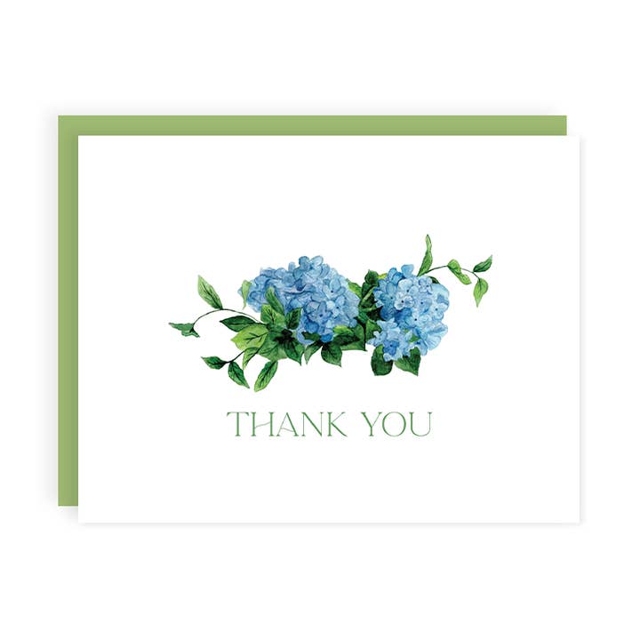 Hydrangeas Thank You Card for wholesale by Kaitlyn Ashlee Art & Design