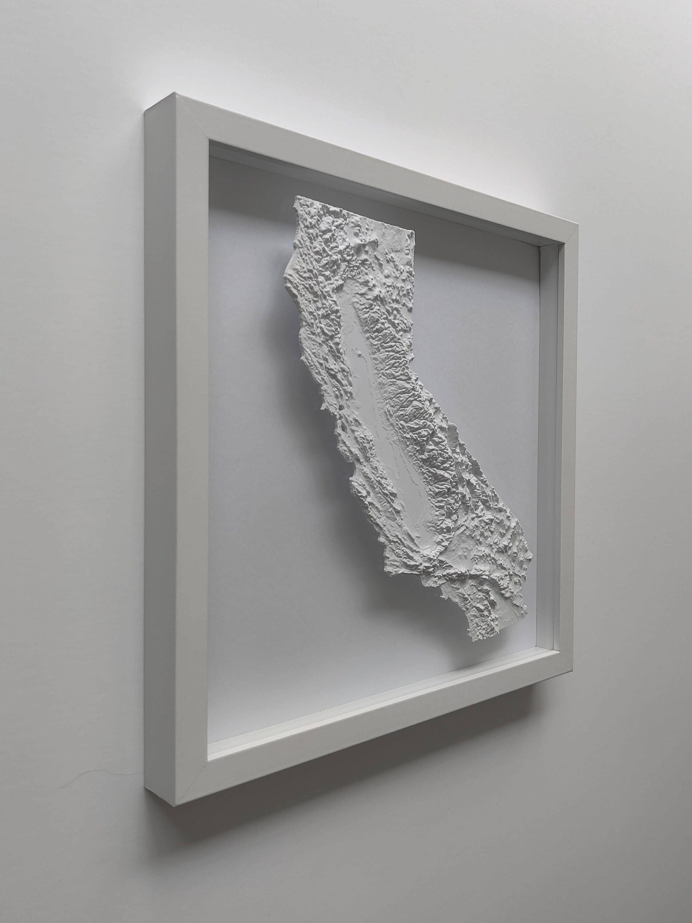 Micropolitan - Wholesale Wall Accent - California 3D Topographic Map | 3D Map Framed Wall Art8