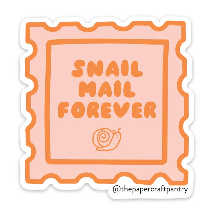 Snail Mail Forever Stamp Vinyl Sticker for wholesale by The Paper + Craft Pantry