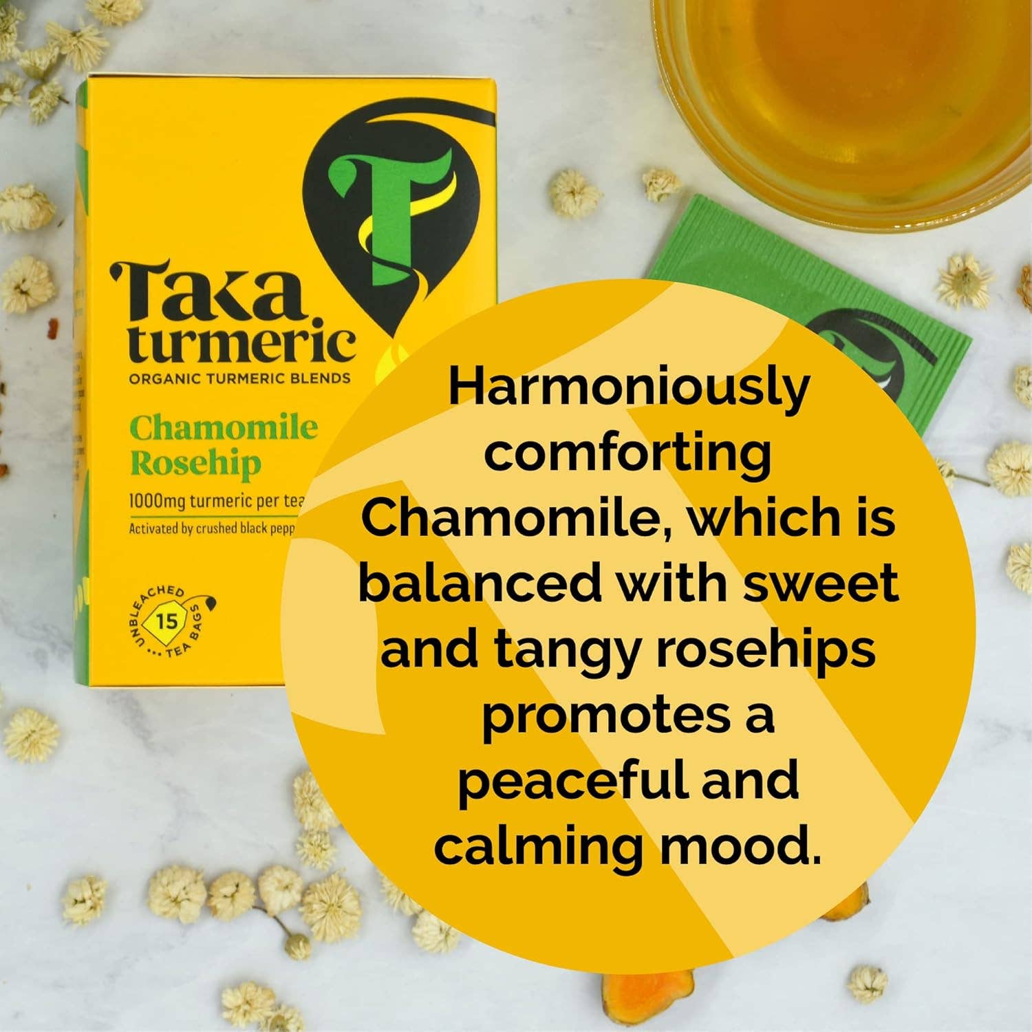 Nutra Brands – wholesale Health/detox tea – Organic Chamomile Rosehip | 15 Teabags2