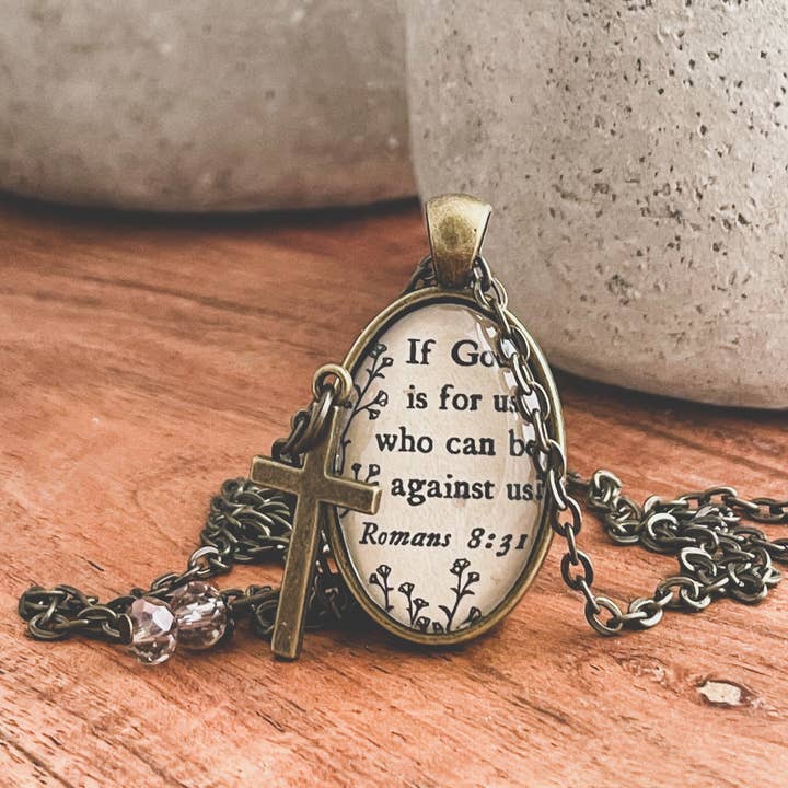 Om Gud är för oss, vem kan då vara emot oss? Romarbrevet 8:31 för wholesale av Ivy Barn Designs