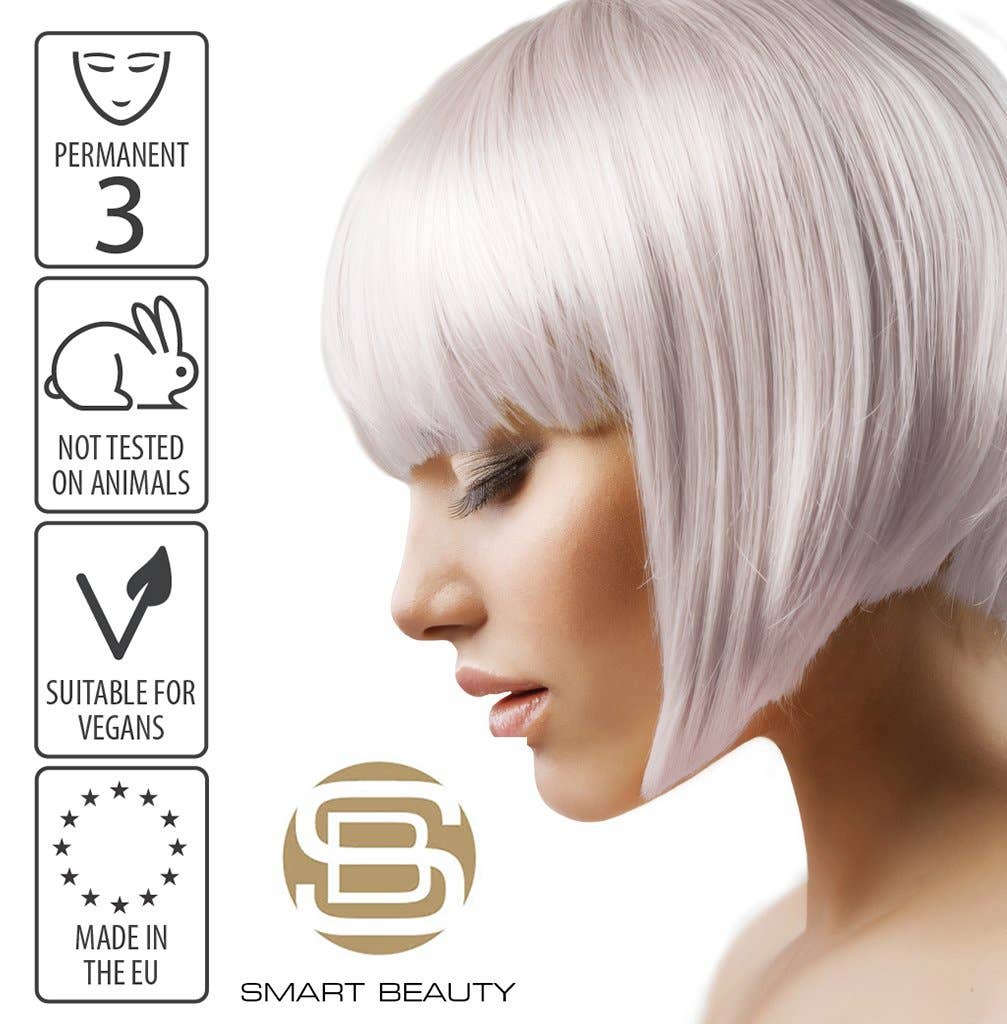 Smart Beauty Shop - Wholesale Hair Dye - Metallic Silver Demi Permanent Hair Dye with added Plex  | VEGAN0
