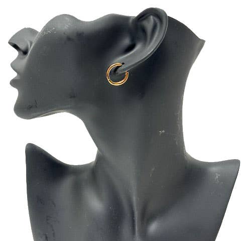 Goud Metalen buisvormige hoepel voor dames, modieuze elegante oorbellen voor groothandel op Faire1