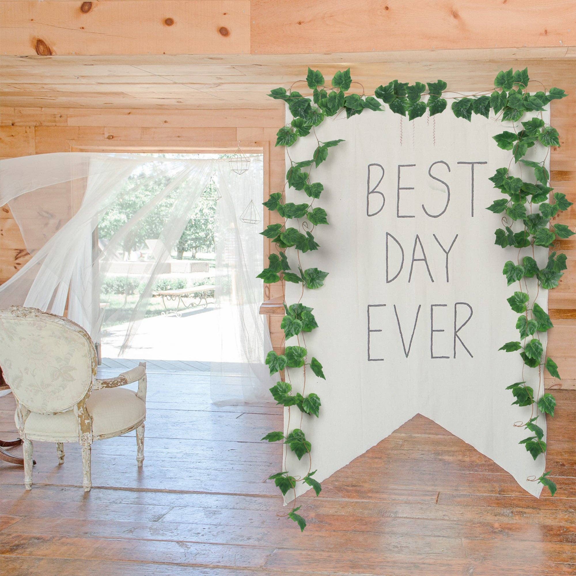 Grand Verde - Wholesale Artificial Plant - Silk Grape Vines 6.25’ Long Artificial Greenery - 5 Strands6