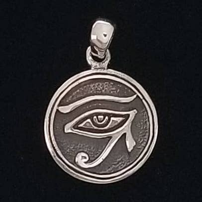 SS Eye of Horus Disc Pendant for wholesale by Zeppo Merchandisers Inc