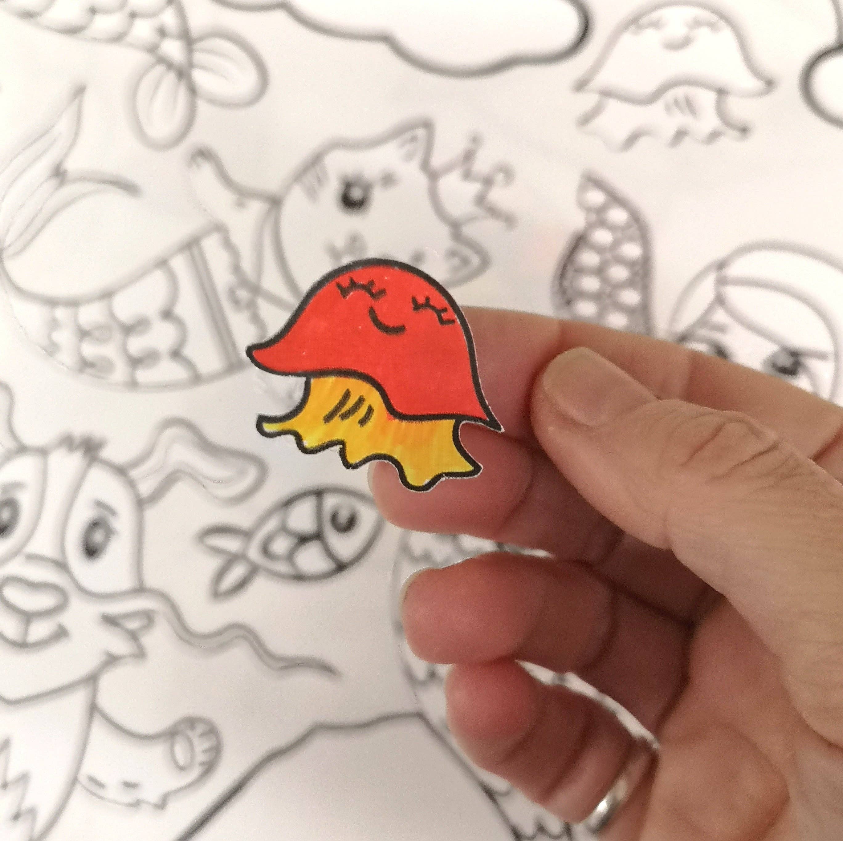 FabriStick Ltd – Großhandel Wanddeko - Kind & Baby – Meerjungfrau-Themen-Malstoff-Wandaufkleber für Kinder-Spaß0