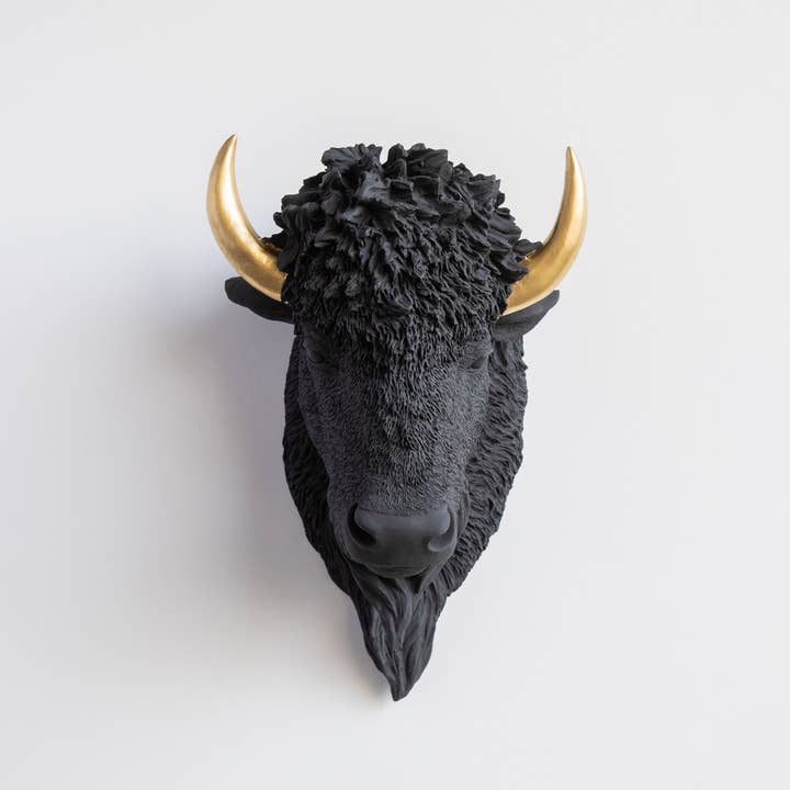 Faux Bison Wall Mount for wholesale by Near and Deer