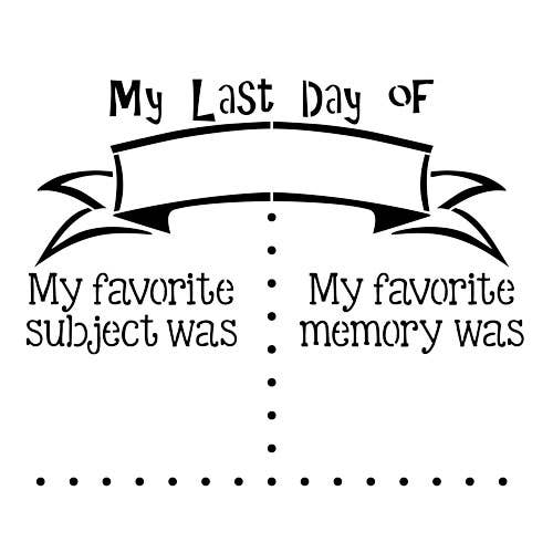 Sidste dag i skolen Stencil for engroshandel hos Designer Stencils
