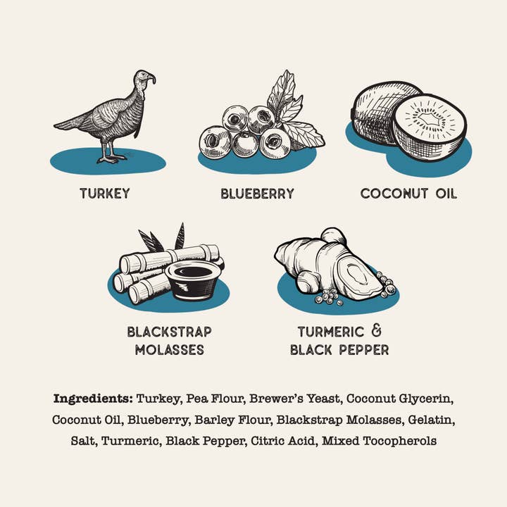 Dog Treat Naturals - Wholesale Pet Treats - Dog - Turkey & Blueberry Superfood Sticks1