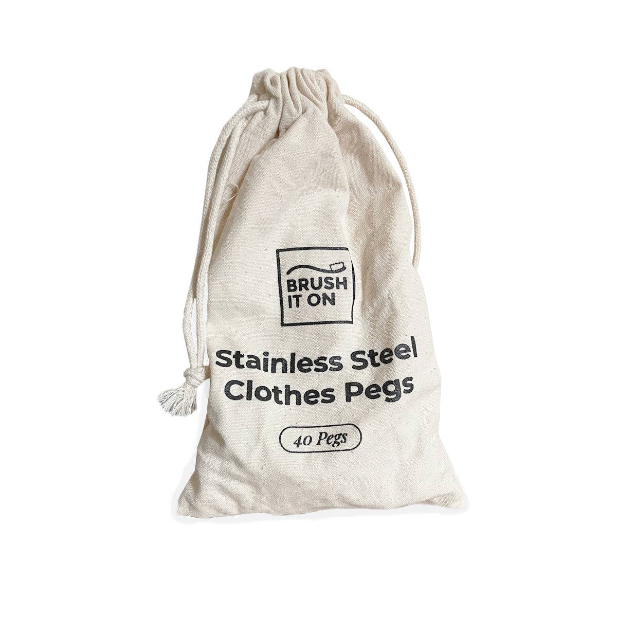 Brush It On - Wholesale Clothes hangers - Stainless Steel Clothes Pegs: 40 Pack2