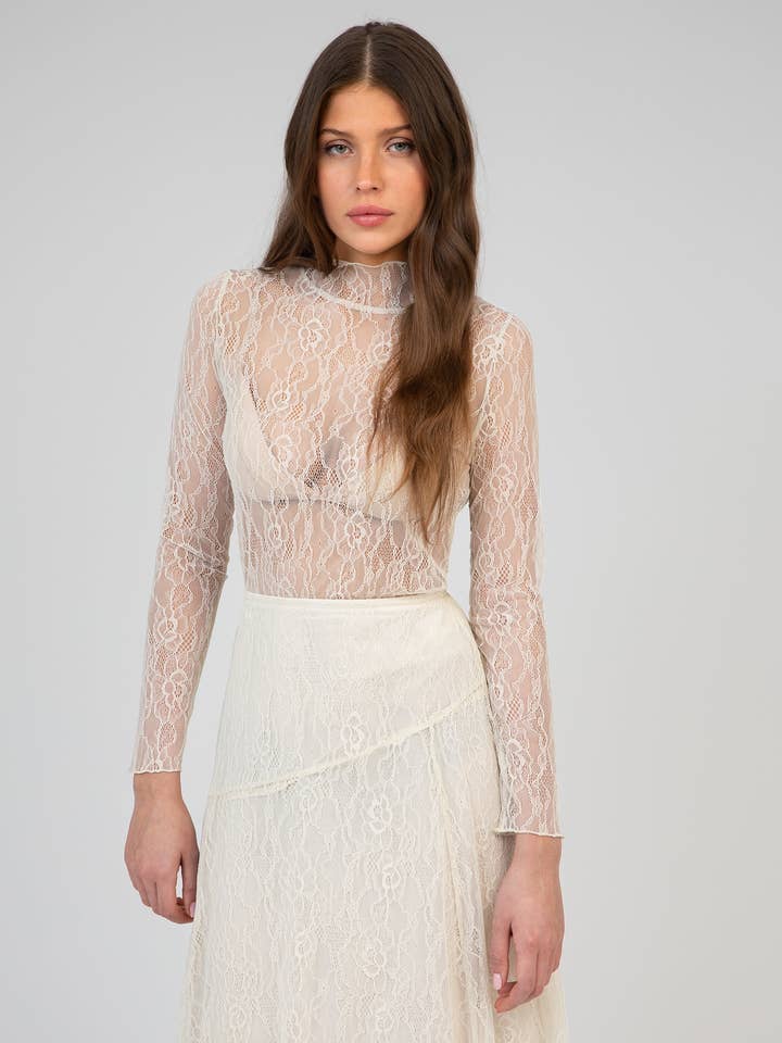 An'ge - Wholesale Knit Top - Women's - TOP ALIBELY ecru1