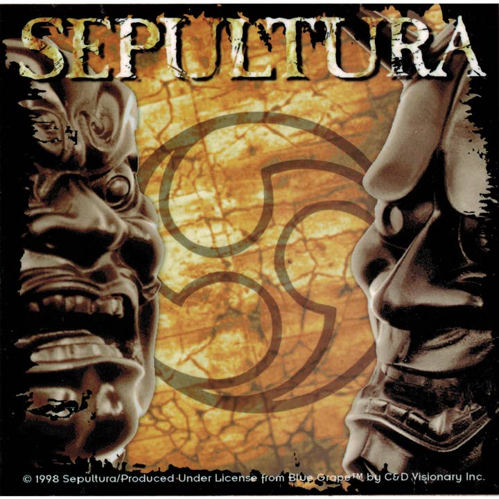 Klistermärke - Sepultura - ”Against” albumomslag för wholesale av Square Deal Recordings & Supplies