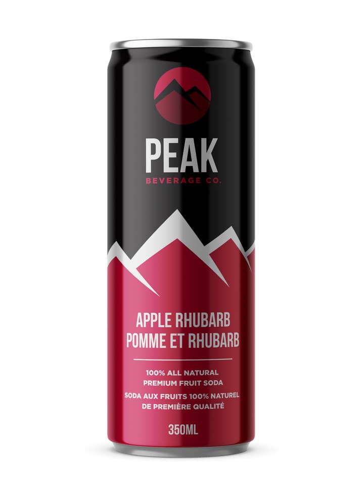 Apple Rhubarb - 100% All Natural Premium Fruit Soda for wholesale by Peak Beverage Co.