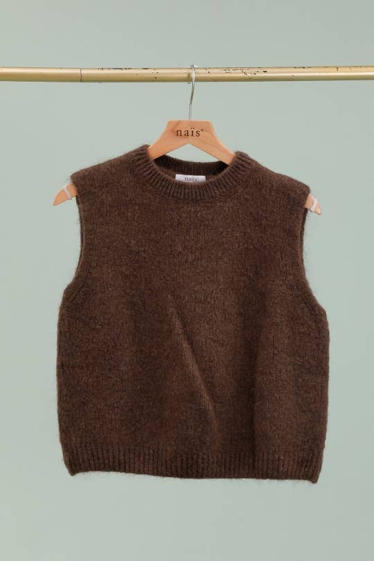 NAÏS PARIS - Wholesale Knit Sweater - Women's - Round neck sleeveless sweater in kid mohair and wool35